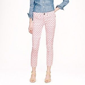 J. Crew Cropped Matchstick Jeans in Thistle Print - Like New!